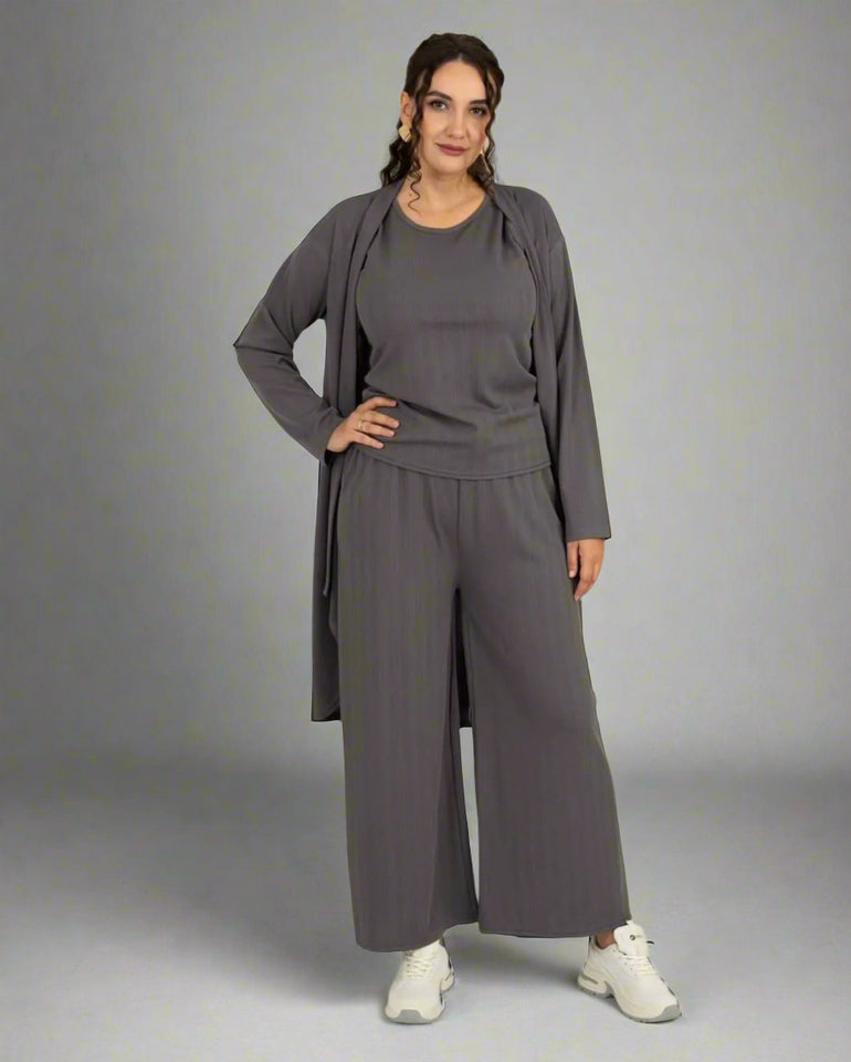 Relaxed Fit 3-Piece Casual Ensemble for Women